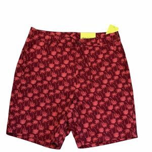 ALL IN MOTION HYBRID Palm Print Swim Shorts Trunks 7" Inseam Size Small